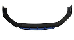 Uniwersalna dokładka przedniego zderzaka DPT Blue V-2 (ABS, czarny połysk) zdjęcia 1