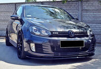 Volkswagen Golf 6 2008-2014 Przedni splitter DPT V-2 (do GTI, Czarny Połysk) zdjęcia 2