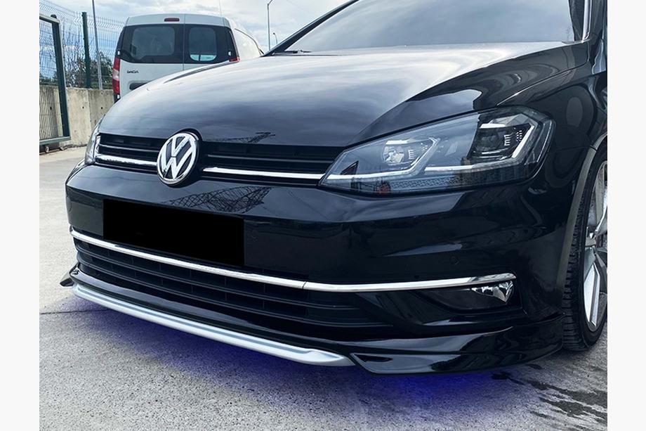 Volkswagen Golf 7/E-Golf 2012-2020 Przedni splitter DPT V-1 (do zderzaka OEM, 2017-2019, podkład do lakierowania) Zdjęcia 1