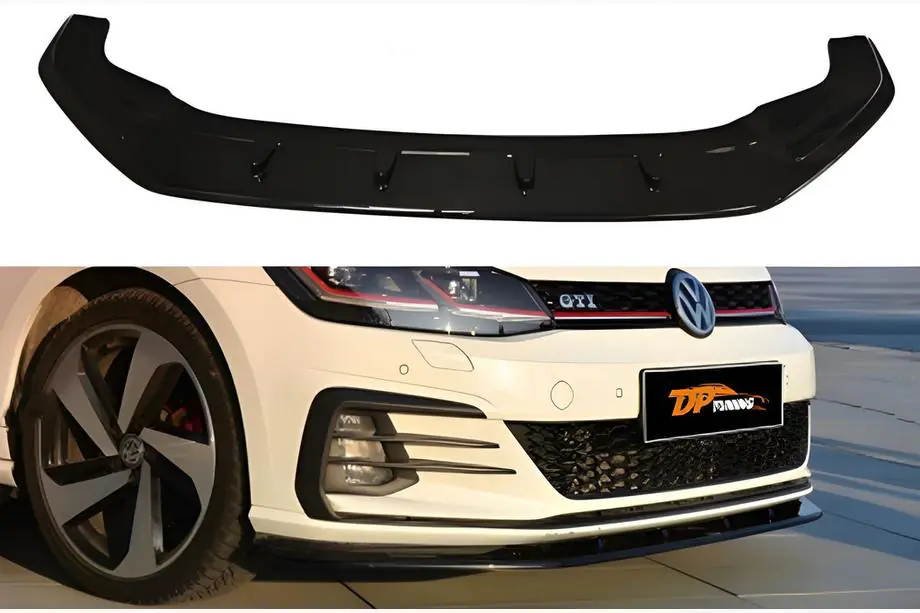 Volkswagen Golf 7/E-Golf 2012-2020 Przedni splitter DPT V-1 (do GTI, 2017-2019, czarny połysk) Zdjęcia 1