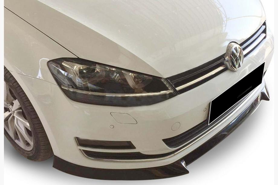 Volkswagen Golf 7/E-Golf 2012-2020 Przedni splitter DPT V-4 (do zderzaka OEM, 2012-2017, czarny połysk) Image