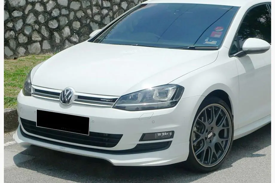 Volkswagen Golf 7/E-Golf 2012-2020 Przedni splitter DPT V-5 (do zderzaka OEM, 2012-2017, czarny połysk) Image