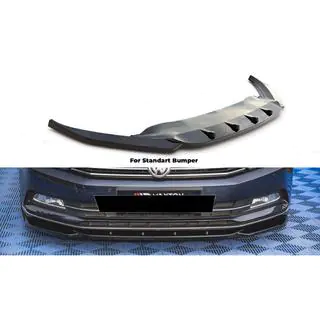 Przedni lip spoiler DPT V-1 (2015-2019 EU, czarny połysk) zdjęcia 1