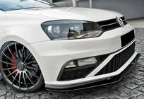 Volkswagen Polo 2010-2017 Przedni splitter DPT (do GTI, 2014-2017, czarny połysk) zdjęcia 3