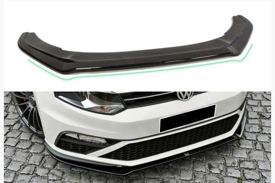 Volkswagen Polo 2010-2017 Przedni splitter DPT (do GTI, 2014-2017, czarny połysk) Image
