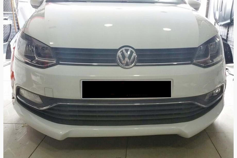 Volkswagen Polo 2010-2017 Przedni splitter DPT (2014-2017, Czarny Połysk) Zdjęcia 1