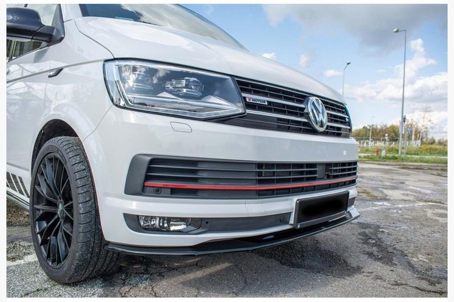 Volkswagen T6 2015-2024 Przedni splitter DPT (Czarny Połysk) Image