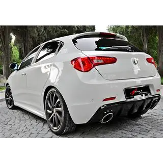 Tylny Dyfuzor DPT V-1 (Czarny Połysk) Alfa Romeo Giulietta 2010-2020