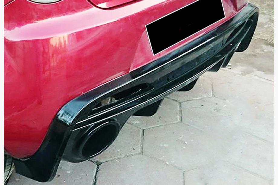 Alfa Romeo MiTo 2008-2018 Dyfuzor Tylny DPT (Czarny Połysk) Image