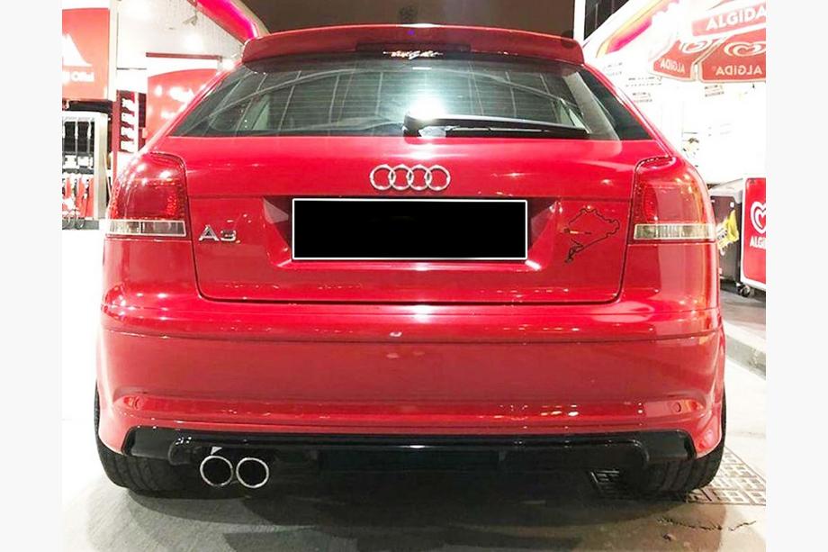 Audi A3 2003-2012 Dyfuzor Tylny DPT (2005-2008, Coupe, Czarny Połysk) Image