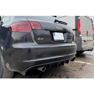 Dyfuzor Tylny DPT (2008-2010, Czarny Polysk) Audi A3 2003-2012 zdjęcia 2