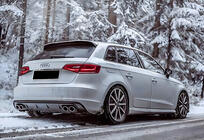 Audi A3 2012-2020 Dyfuzor Tylny DPT V-1 (2012-2016, HB, Czarny Połysk) zdjęcia 1