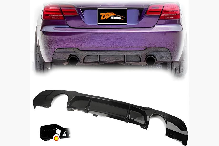 BMW 3 Series E90/E91 2005-2011 Dyfuzor Tylny DPT V-6 (do E90 M-Sport, Czarny Połysk) Image