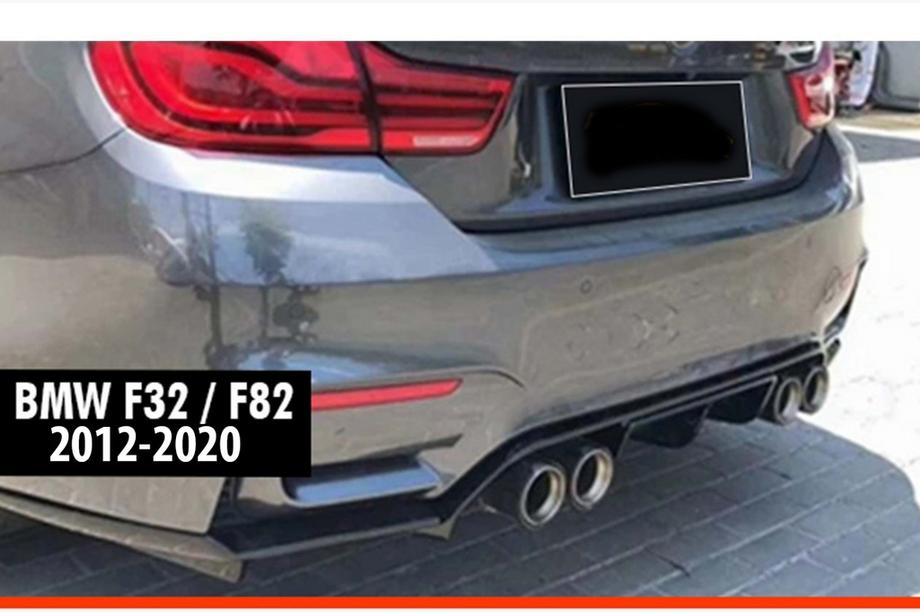 BMW 4 Series F32/F33/F36 2012-2020 Dyfuzor Tylny DPT V-4 (do M-4 Vorstainer, Czarny Połysk) Image