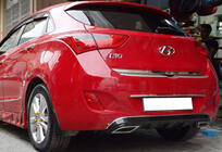 Hyundai I-30 2012-2017 Tylny Dyfuzor DPT V-1 (Czarny Połysk) zdjęcia 2