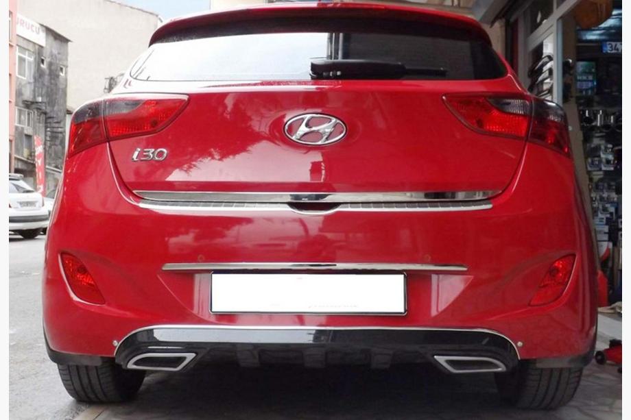 Hyundai I-30 2012-2017 Tylny Dyfuzor DPT V-1 (Czarny Połysk) Image