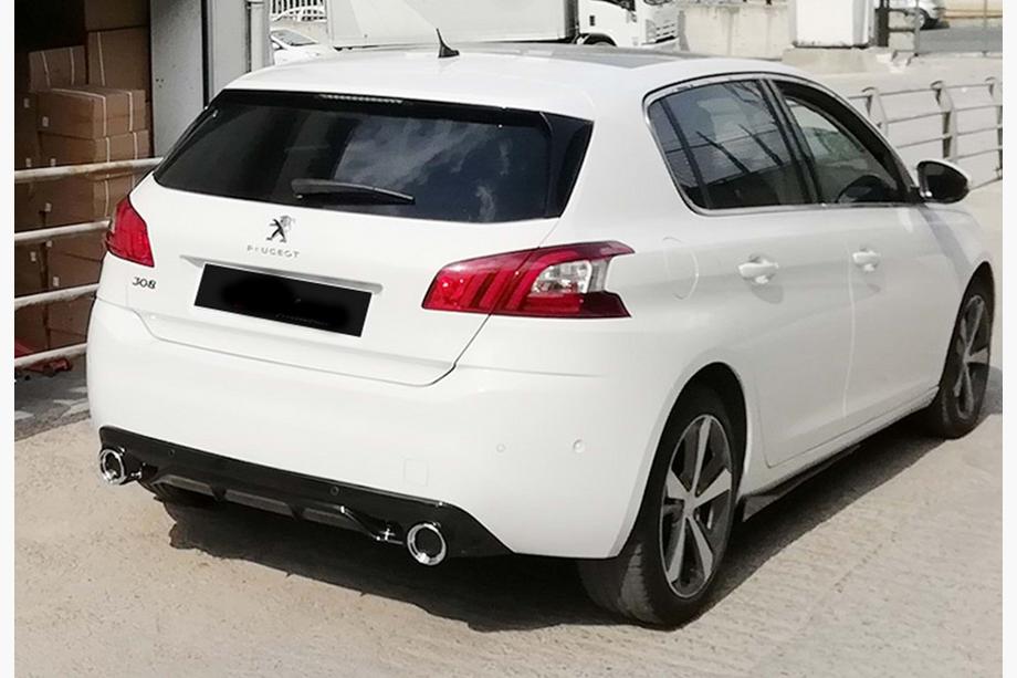 Peugeot 308 2014-2021 Dyfuzor Tylny DPT (HB, Czarny Połysk) Zdjęcia 4
