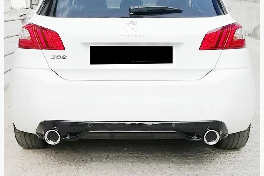 Peugeot 308 2014-2021 Dyfuzor Tylny DPT (HB, Czarny Połysk) Zdjęcia 6