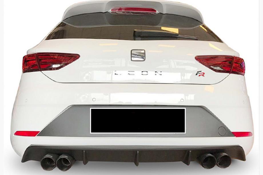 Seat Leon 2013-2020 Dyfuzor Tylny DPT V-3 (2017-2020, Czarny Połysk) Image
