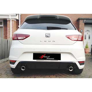 Tylny Dyfuzor DPT V-1 (Czarny Połysk) Seat Leon 2013-2020