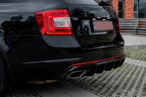 Skoda Octavia III A7 2013-2019 Dyfuzor tylny DPT V-2 (LB/SW, czarny połysk) zdjęcia 1