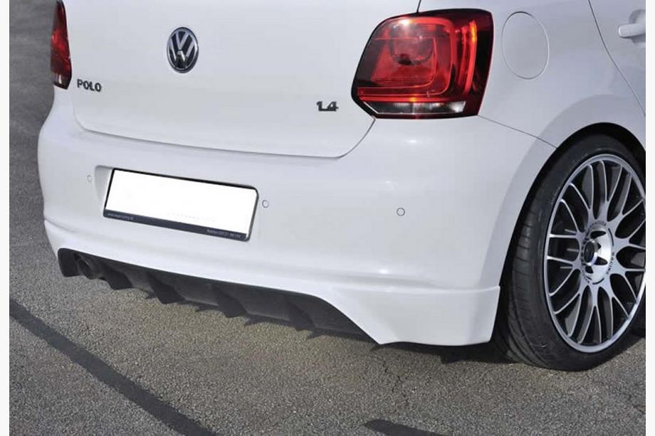 Volkswagen Polo 2010-2017 Dyfuzor Tylny DPT (2010-2013, Czarny Połysk) Image