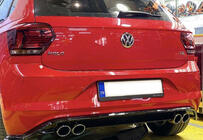 Volkswagen Polo 2017- Dyfuzor Tylny DPT V-1 (Czarny Polysk) zdjęcia 1