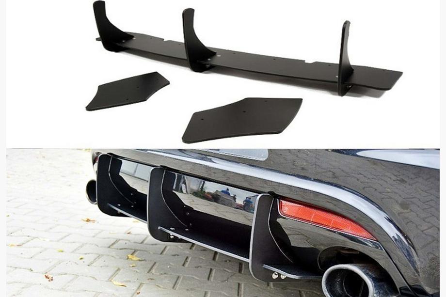 Volkswagen Scirocco 2008-2017 Dyfuzor Tylny DPT V-4 (2008-2017, Czarny Polysk) Image
