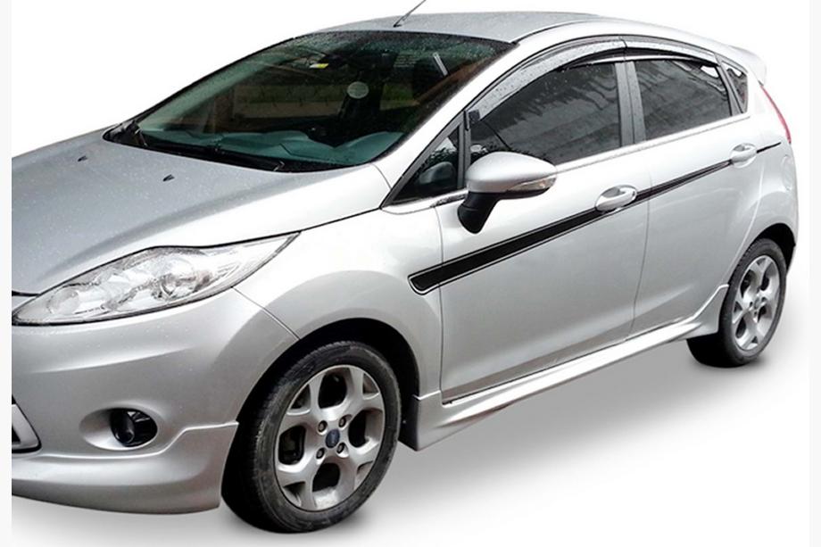 Ford Fiesta 2008-2017 Progi Boczne DPT V-2 (HB, Czarny Połysk) Zdjęcia 2