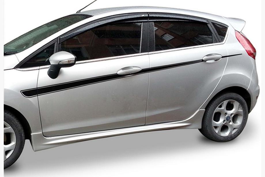 Ford Fiesta 2008-2017 Progi Boczne DPT V-2 (HB, Czarny Połysk) Image