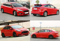 Ford Focus III 2011-2017 Progi Boczne DPT (SD, 2015-2017, Czarny Połysk) zdjęcia 1