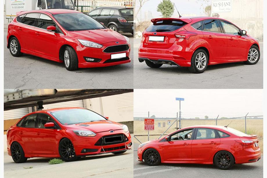 Ford Focus III 2011-2017 Progi Boczne DPT (SD, 2015-2017, Czarny Połysk) Image