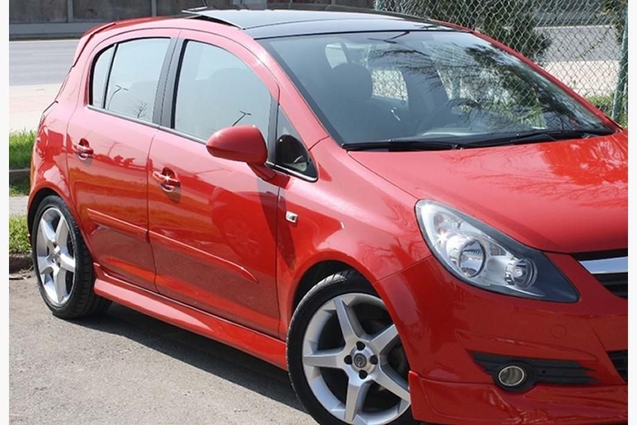 Opel Corsa D 2007-2014 Progi Boczne DPT V-1 (Czarny Połysk) Image
