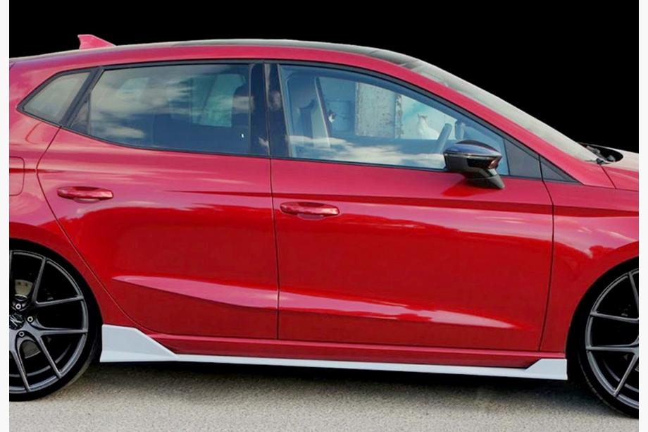 Seat Ibiza 2017- Progi Boczne DPT V-2 (Czarny Połysk) Image
