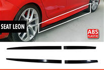 Seat Leon 2013-2020 Progi Boczne DPT V-5 (Czarny Połysk) zdjęcia 1