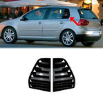 Volkswagen Golf 5 2003-2009 Nakładki na tylne szyby DPT (Czarny Połysk, 2szt) zdjęcia 1