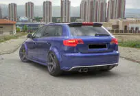 Audi A3 2003-2012 Spojler DPT V-2 (2003-2008, Czarny Połysk) zdjęcia 7