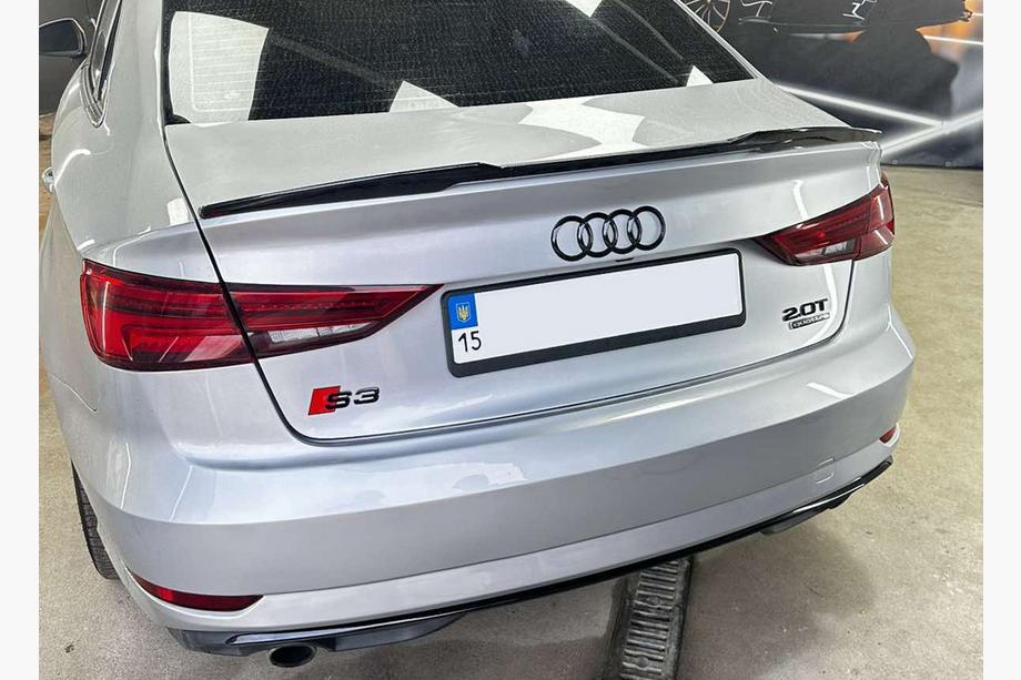 Audi A3 2012-2020 Spojler DPT V-5 (Czarny Połysk) Image