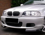 BMW 3 Series E46 1998-2006 Nakładka na przedni zderzak Flap DPT (Czarny Połysk) zdjęcia 1