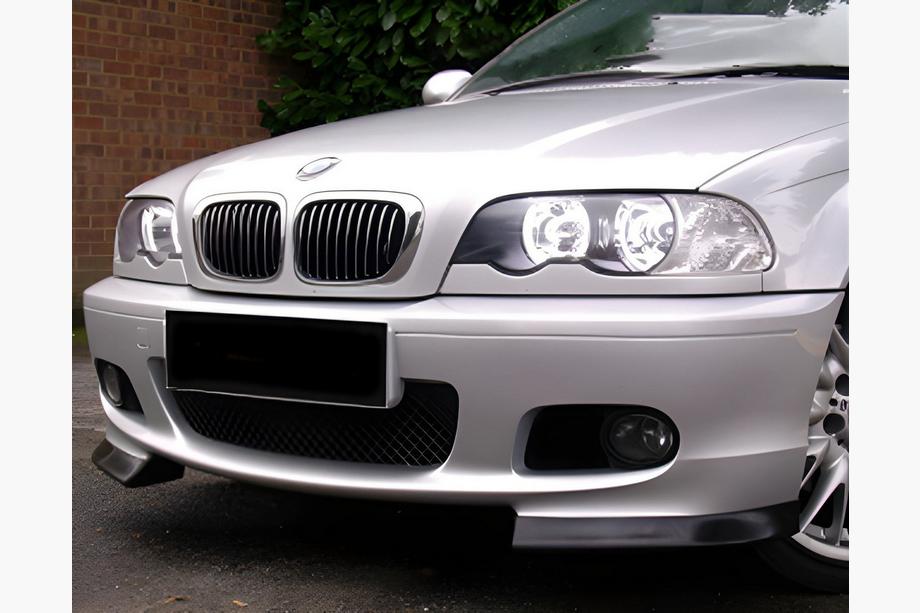 BMW 3 Series E46 1998-2006 Nakładka na przedni zderzak Flap DPT (Czarny Połysk) Image