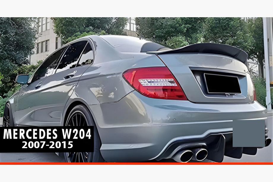 Mercedes C-class W204 2007-2015 Spoiler DPT V-2 (Czarny Połysk) Zdjęcia 1