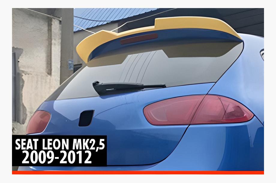 Seat Leon 2005-2012 Spojler Tylny DPT V-3 (2009-2012, Czarny Połysk) Image