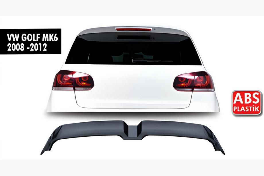 Volkswagen Golf 6 2008-2014 Spojler DPT V-3 (HB, Czarny Połysk) Image