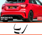 Mercedes A-class W176 2012-2018 Nakładki Spoilera Tylnego DPT (Czarny Połysk) zdjęcia 1