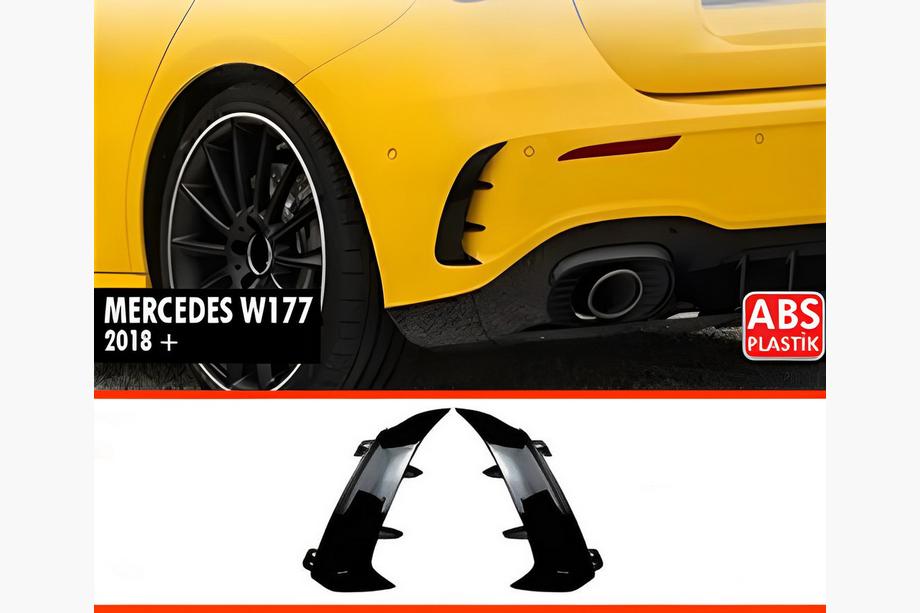 Mercedes A-class W177 2018- Nakładki Spoilera Tylnego DPT (Czarny Połysk) Image