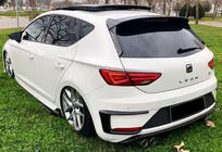 Seat Leon 2013-2020 Nakładki na tylny zderzak DPT (2017-2020, 2 szt., czarny połysk) zdjęcia 1