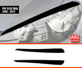 Volkswagen Golf 6 2008-2014 Brewki na Reflektory DPT (2szt, Czarny Połysk) zdjęcia 1