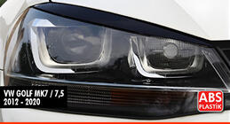 Volkswagen Golf 7/E-Golf 2012-2020 Brewki na Reflektory DPT (2szt, Czarny Połysk) zdjęcia 1