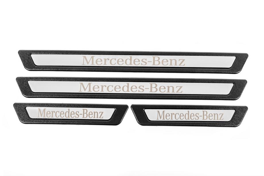 Mercedes-Benz Uniwersalne nakładki progowe Mercedes V-3 (4 szt., stal nierdzewna) Zdjęcia 2