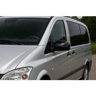 Czarne Nakładki na Lusterka (2010-2014, Stal Nierdzewna) Mercedes Vito W639 2004-2014 zdjęcia 1